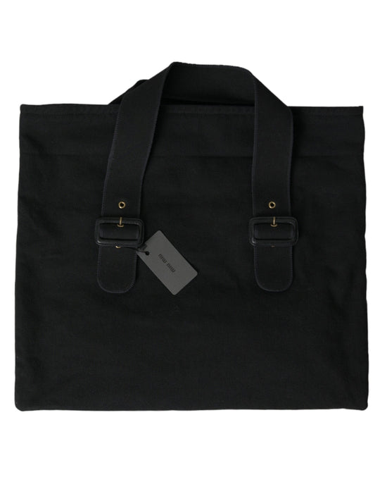 Miu Miu Miu Miu Chic Black Denim Tote for Everyday Elegance