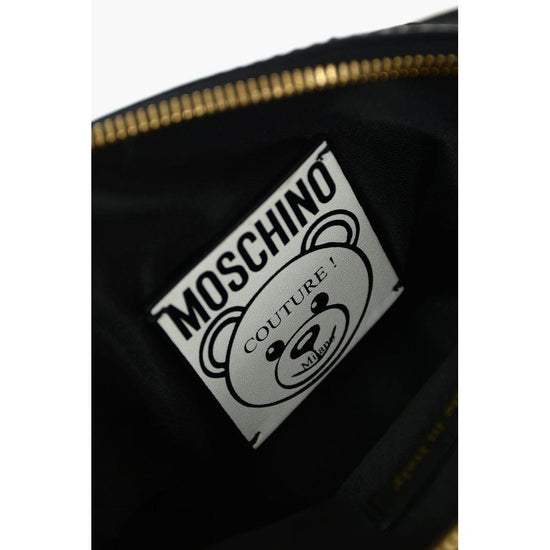 Moschino Couture Moschino Couture Chic Teddy Bear Print Clutch with Calfskin Strap
