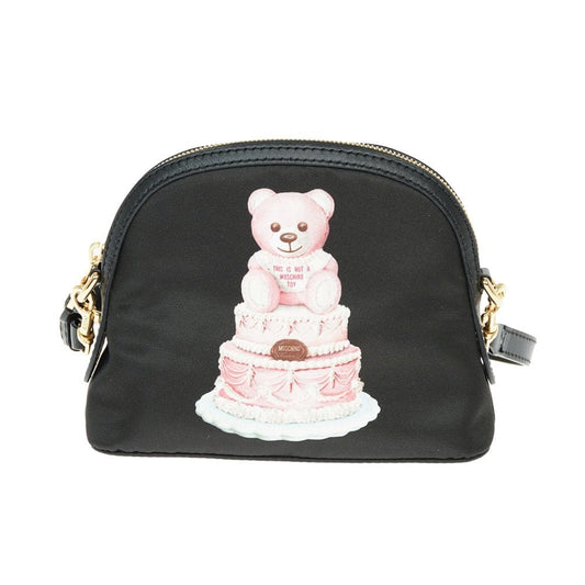 Moschino Couture Moschino Couture Chic Teddy Bear Print Clutch with Calfskin Strap