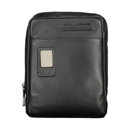 Piquadro Piquadro Elegant Black Leather Shoulder Bag