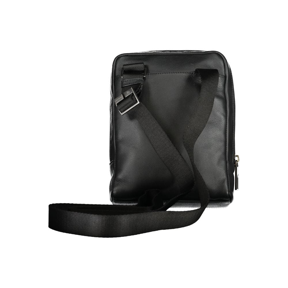 Piquadro Piquadro Elegant Black Leather Shoulder Bag
