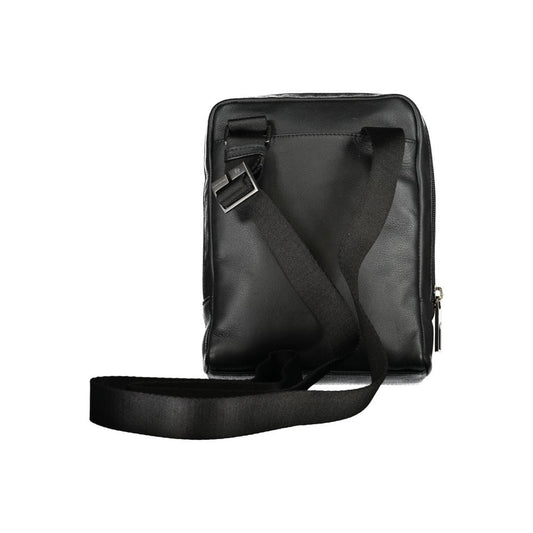 Piquadro Piquadro Elegant Black Leather Shoulder Bag