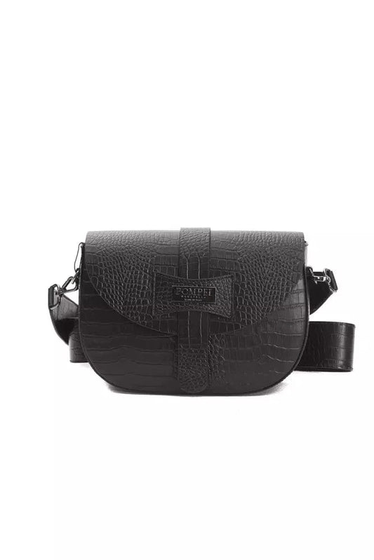 Pompei Donatella Pompei Donatella Black Leather Women Crossbody Bag