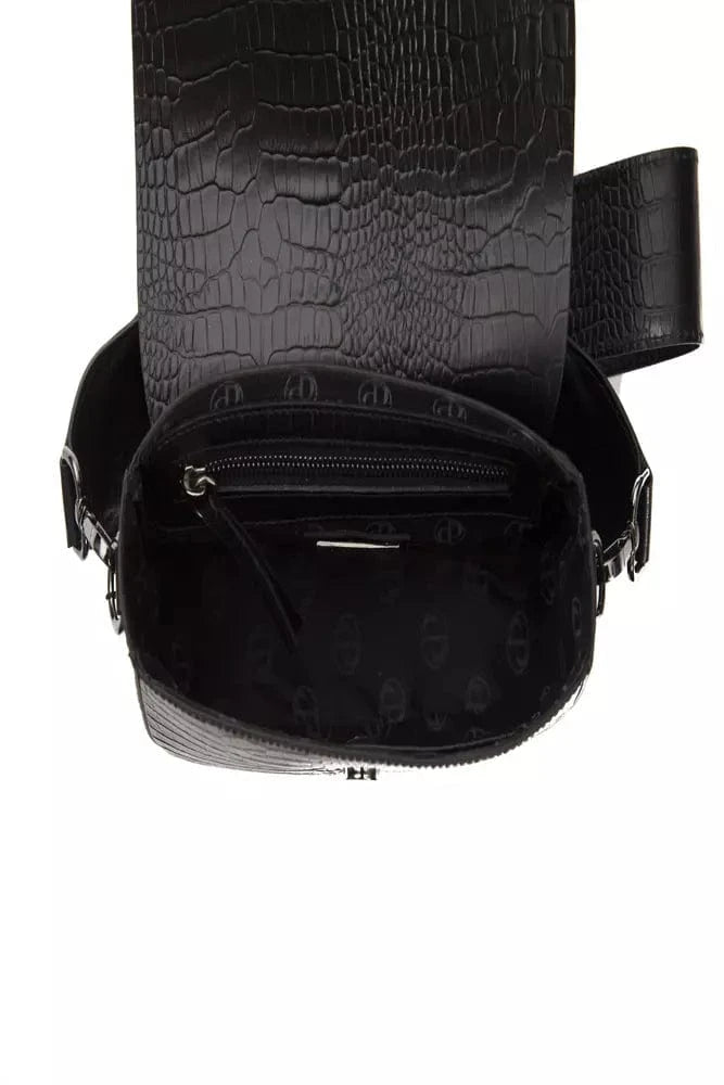Pompei Donatella Pompei Donatella Black Leather Women Crossbody Bag