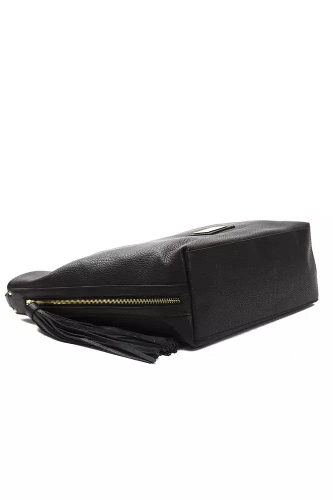 Pompei Donatella Pompei Donatella Black Leather Women Shoulder Bag