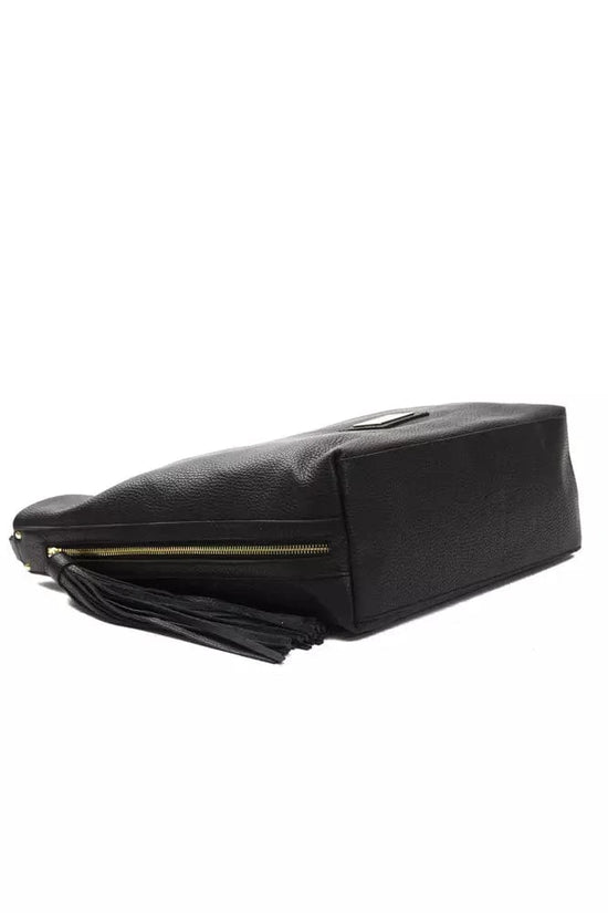 Pompei Donatella Pompei Donatella Black Leather Women Shoulder Bag