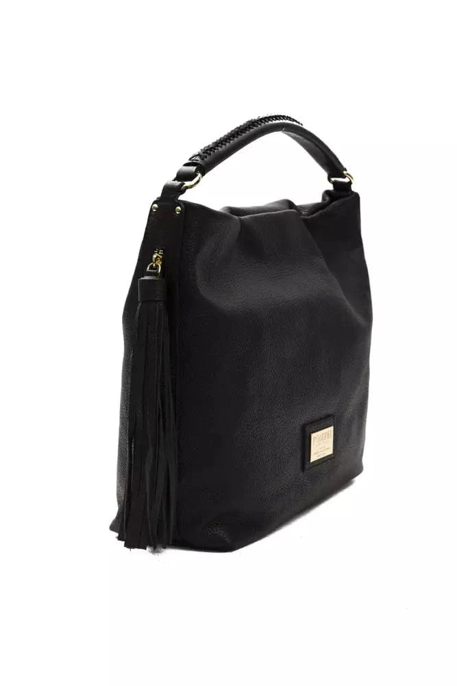 Pompei Donatella Pompei Donatella Black Leather Women Shoulder Bag