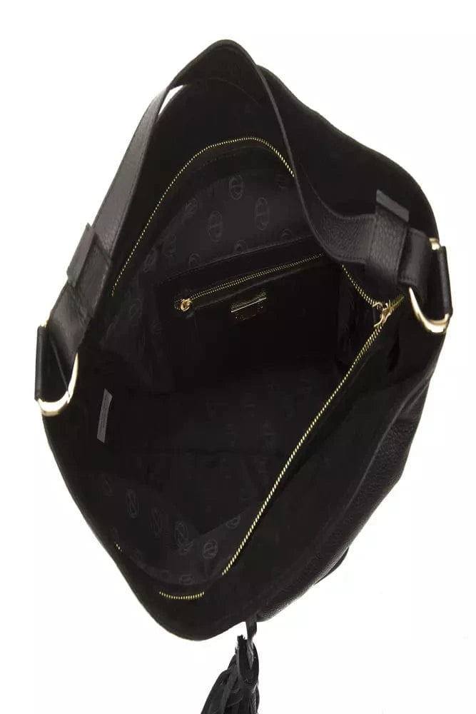 Pompei Donatella Pompei Donatella Black Leather Women Shoulder Bag