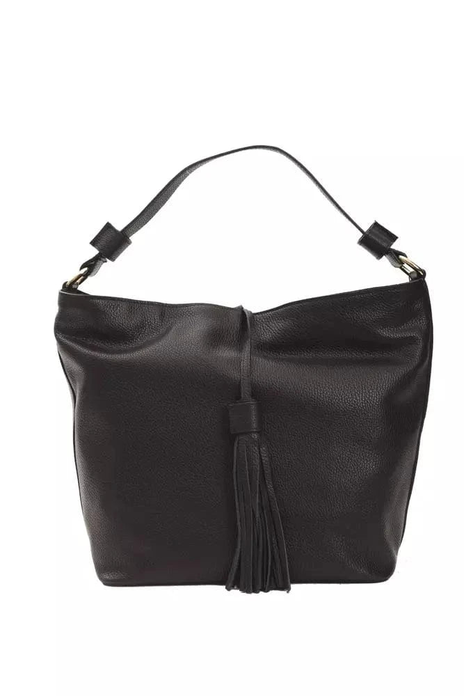 Pompei Donatella Pompei Donatella Black Leather Women Shoulder Bag