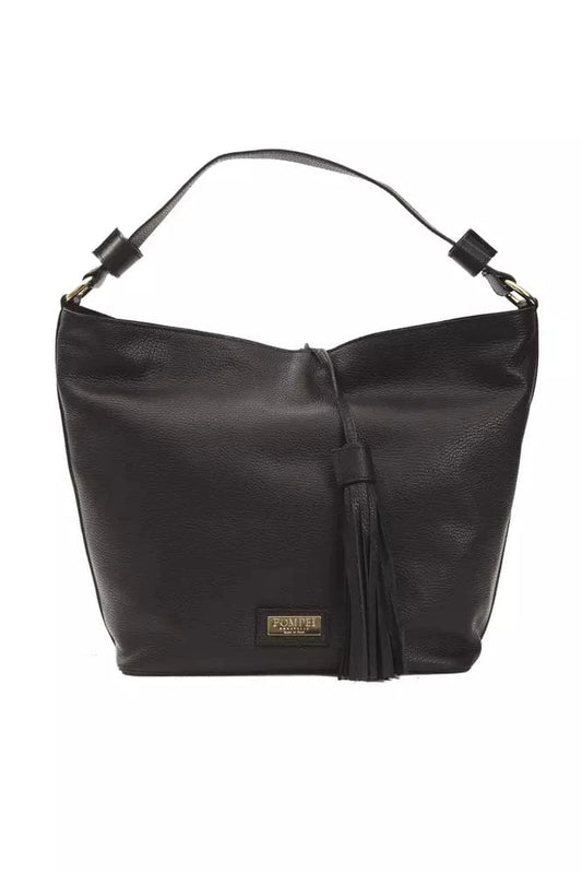 Pompei Donatella Pompei Donatella Black Leather Women Shoulder Bag