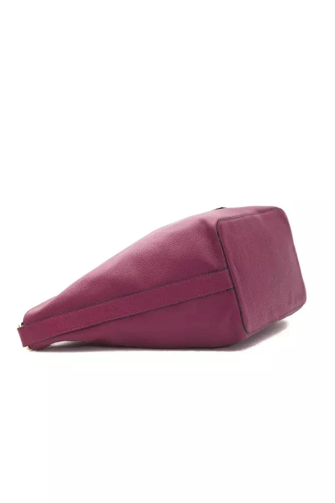 Pompei Donatella Pompei Donatella Burgundy Leather Women Shoulder Bag