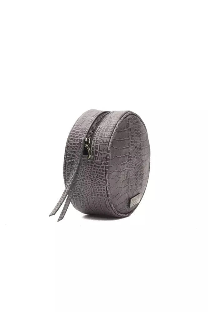 Pompei Donatella Pompei Donatella Gray Leather Women Crossbody Bag