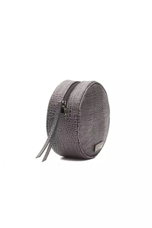 Pompei Donatella Pompei Donatella Gray Leather Women Crossbody Bag