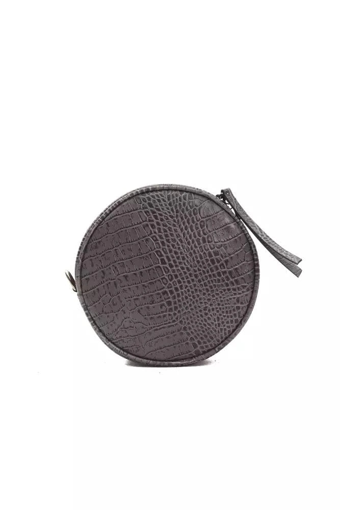 Pompei Donatella Pompei Donatella Gray Leather Women Crossbody Bag