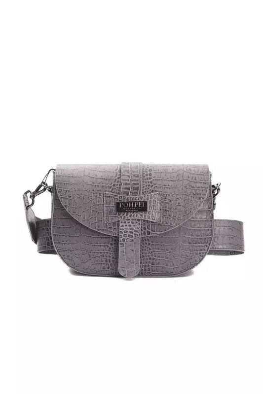 Pompei Donatella Pompei Donatella Gray Leather Women Crossbody Bag