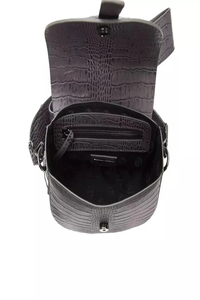Pompei Donatella Pompei Donatella Gray Leather Women Crossbody Bag