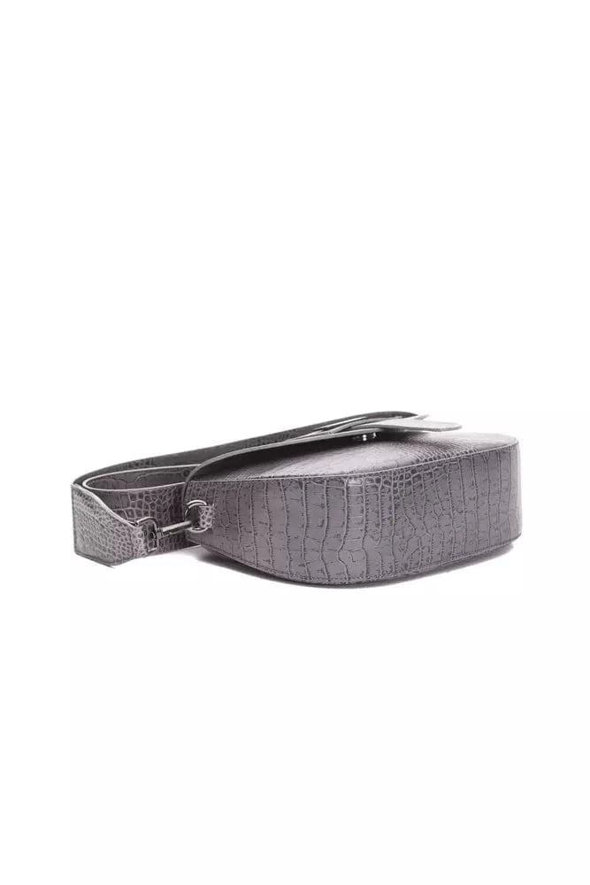 Pompei Donatella Pompei Donatella Gray Leather Women Crossbody Bag