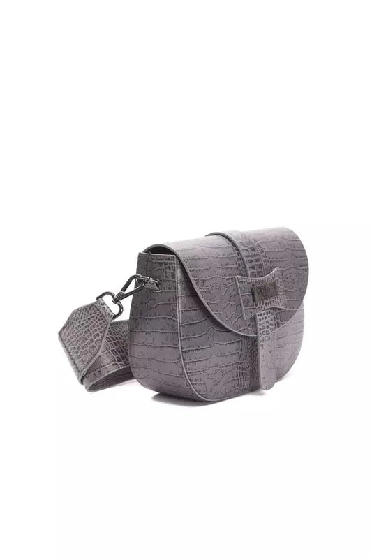 Pompei Donatella Pompei Donatella Gray Leather Women Crossbody Bag