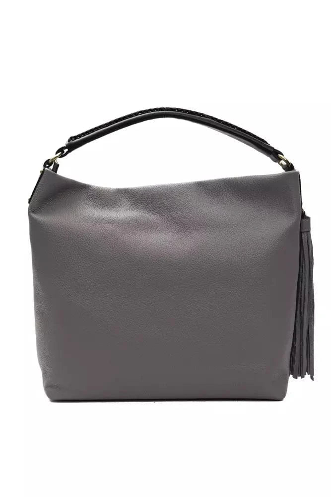 Pompei Donatella Pompei Donatella Gray Leather Women Shoulder Bag