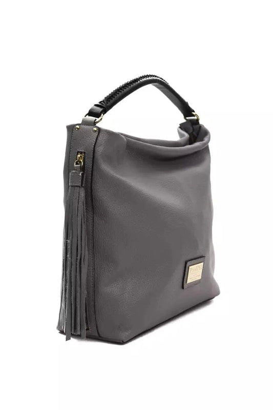 Pompei Donatella Pompei Donatella Gray Leather Women Shoulder Bag