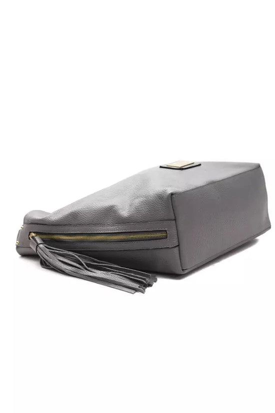 Pompei Donatella Pompei Donatella Gray Leather Women Shoulder Bag