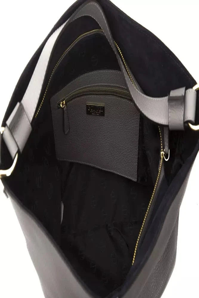 Pompei Donatella Pompei Donatella Gray Leather Women Shoulder Bag