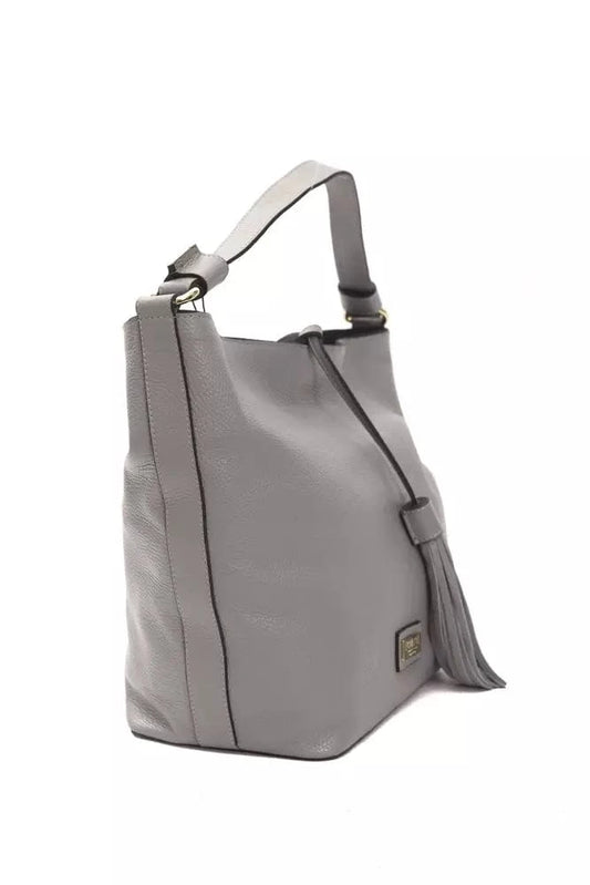 Pompei Donatella Pompei Donatella Gray Leather Women Shoulder Bag