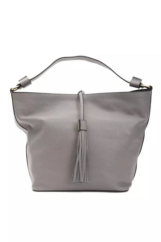Pompei Donatella Pompei Donatella Gray Leather Women Shoulder Bag