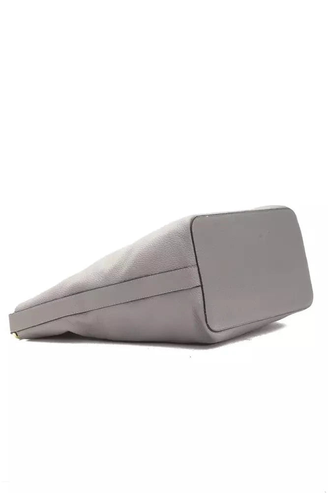 Pompei Donatella Pompei Donatella Gray Leather Women Shoulder Bag