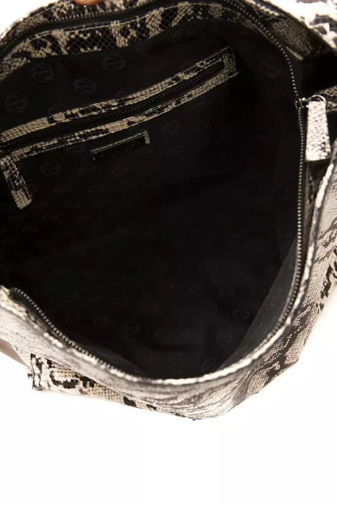 Pompei Donatella Pompei Donatella Gray Leather Women Shoulder Bag