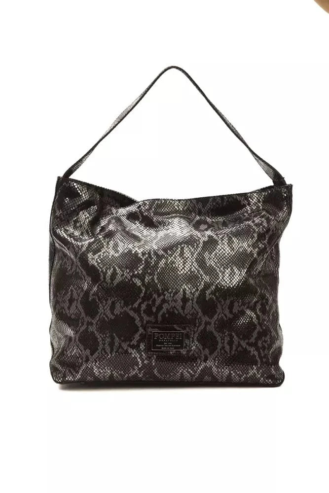 Pompei Donatella Pompei Donatella Gray Leather Women Shoulder Bag