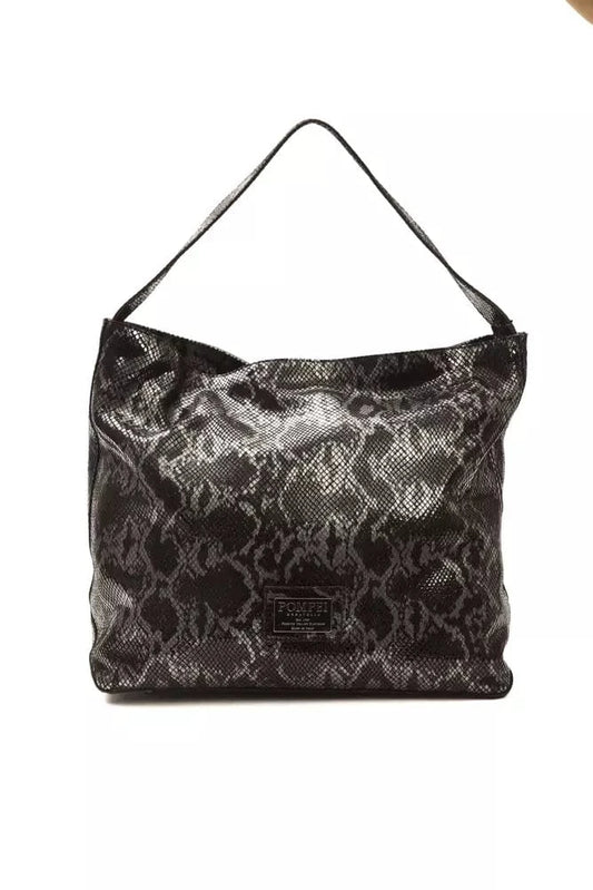 Pompei Donatella Pompei Donatella Gray Leather Women Shoulder Bag