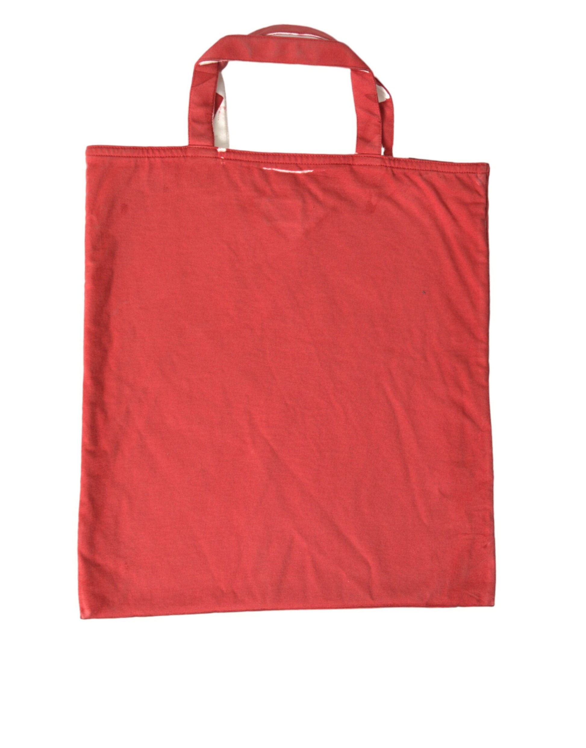 Prada Prada Chic Red and White Fabric Tote Bag
