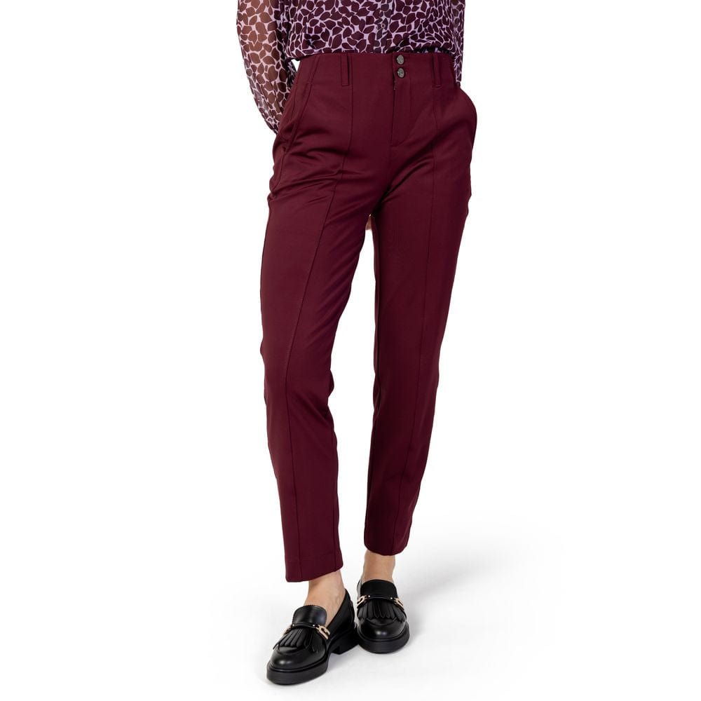 Street One W34 | L30 Street One Bordeaux Polyester Jeans & Pant
