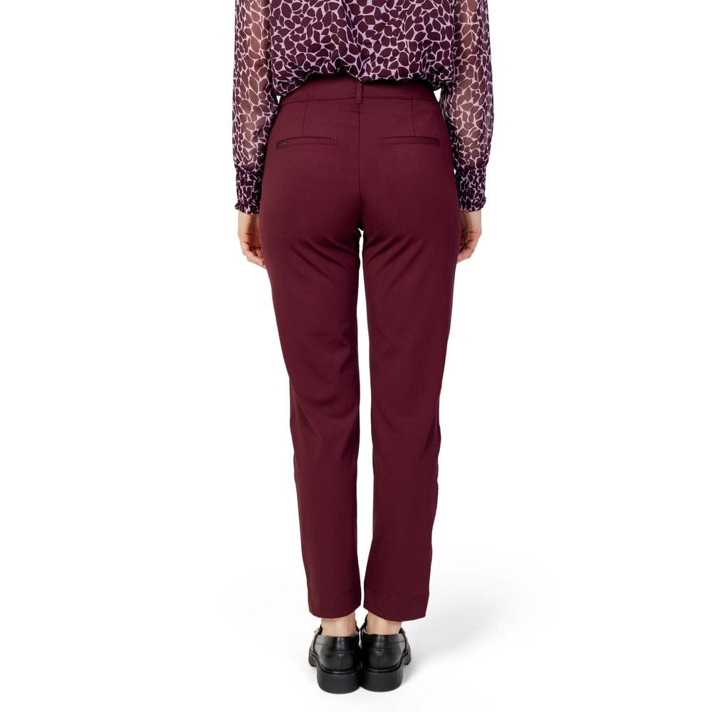 Street One W34 | L30 Street One Bordeaux Polyester Jeans & Pant