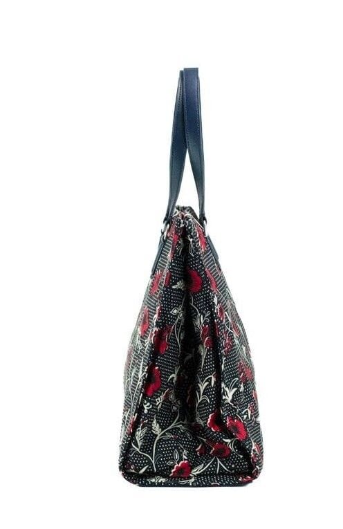 Tory Burch Tory Burch Medium Nylon Retro Batik Print Shoulder Tote Handbag