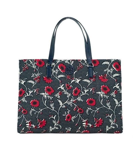 Tory Burch Tory Burch Medium Nylon Retro Batik Print Shoulder Tote Handbag