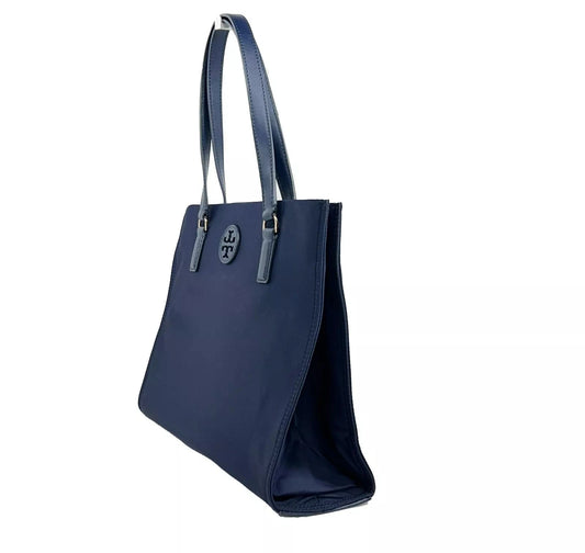 Tory Burch Tory Burch Navy Ella Small Nylon Tote Bag Purse 160633