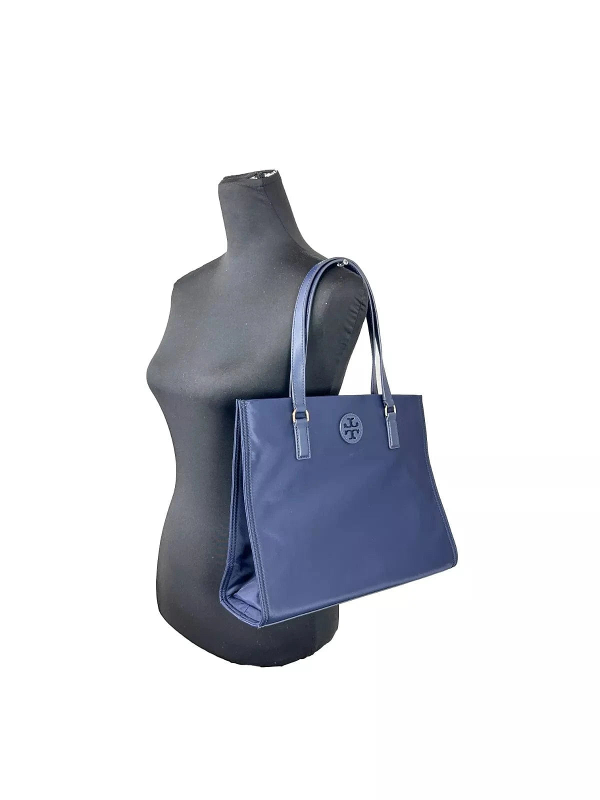 Tory Burch Tory Burch Navy Ella Small Nylon Tote Bag Purse 160633