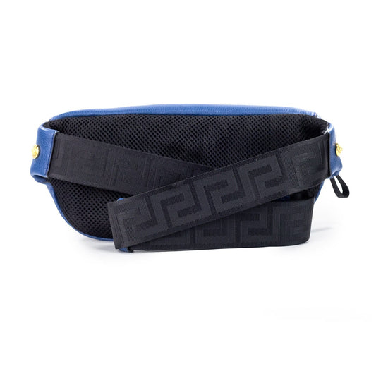 Versace Versace Small Navy Calf Leather Medusa Pendant Fanny Waist Pack Belt Bag